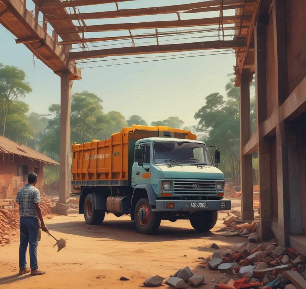 an image of quality materials being delivered or installed, highlighting the emphasis on using the best resources for construction.