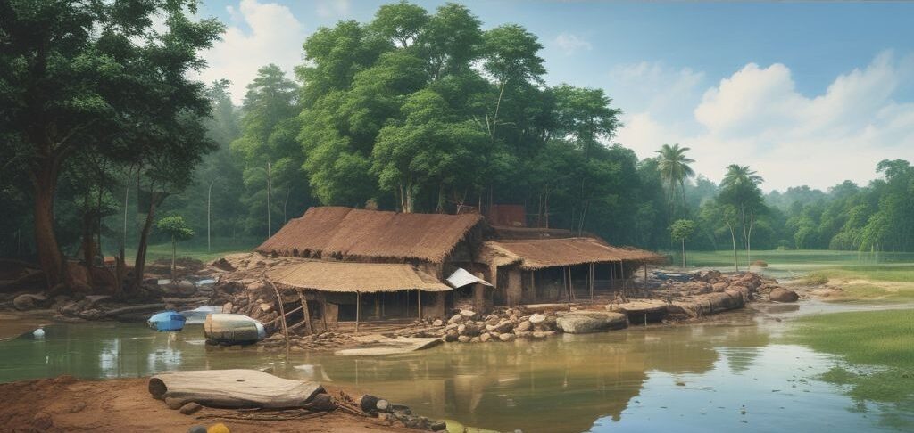 a site suffering from erosion and water damage